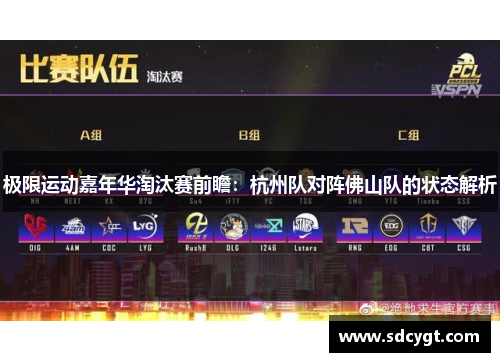 极限运动嘉年华淘汰赛前瞻：杭州队对阵佛山队的状态解析
